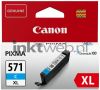 Canon inktcartridge CLI 571XL, 715 pagina&apos, s, OEM 0332C001, cyaan online kopen