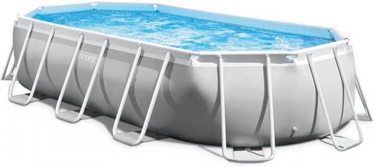 Intex Opzetzwembad Met Accessoires Prism Oval Frame 610 X 305 X 122 Cm Grijs online kopen