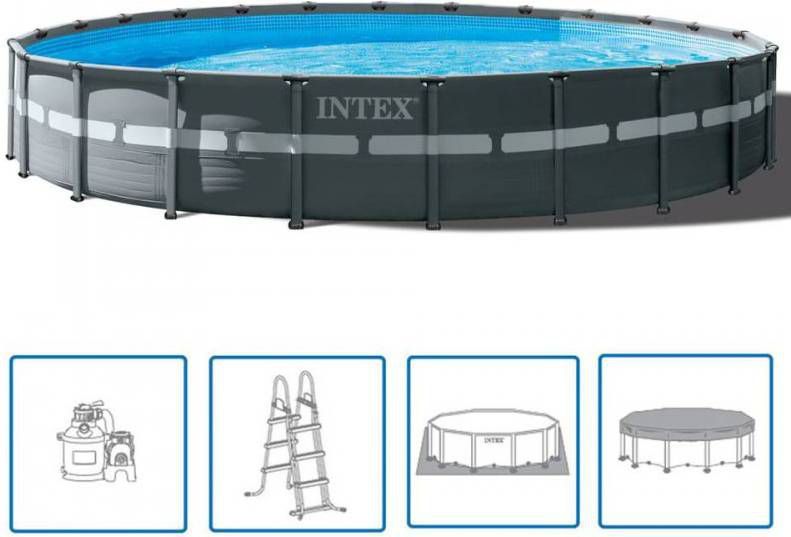VidaXL Zwembadset rond Ultra XTR Frame 732x132 cm 26340GN online kopen