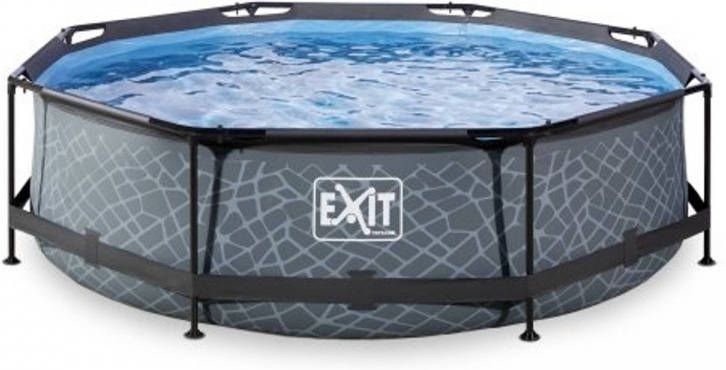 EXIT TOYS EXIT zwembad Stone &#xF8, 300x76cm met filterpomp grijs online kopen