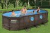 Bestway Power Steel Swim Vista Opzetzwembad Inclusief Filterpomp En Accessoires 549x274x122 Cm Steenprint online kopen