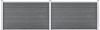 VidaXL Schutting 353x106 cm HKC grijs online kopen