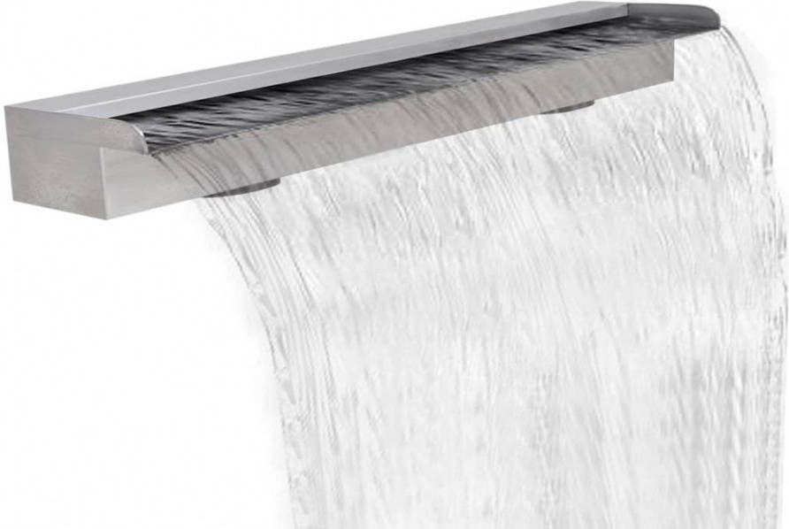 VidaXL Vierkant watervalornament voor de vijver RVS 150 cm online kopen