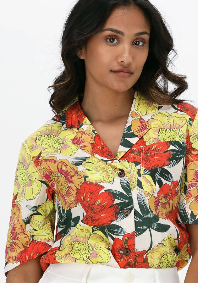 Scotch & Soda Oversized blouse van linnen met bloemenprint online kopen