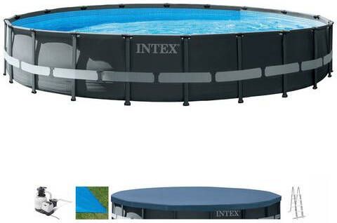 Intex Opzetzwembad Met Accessoires Ultra Xtr Frame 610 X 122 Cm Antraciet online kopen