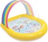 Intex opblaaszwembad Rainbow Spray 147 x 130 cm vinyl geel/blauw online kopen