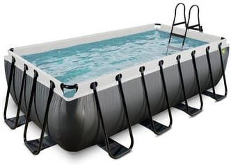 EXIT Toys Exit Black Leather Zwembad 400x200x100cm Met Filterpomp Zwart online kopen