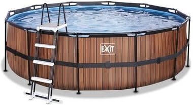 EXIT TOYS EXIT Wood Pool &#xF8, 450x122cm met Filterpomp, bruin online kopen