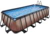EXIT TOYS EXIT Wood Pool &#xF8, 450x122cm met Sand filterpomp, bruin online kopen