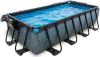 EXIT TOYS EXIT zwembad Stone 400x200cm met overkapping en zandfilterpomp grijs online kopen
