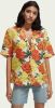 Scotch & Soda Oversized blouse van linnen met bloemenprint online kopen
