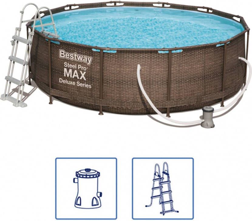 Bestway Steel Pro MAX Zwembadset Deluxe Series rond 366x100 cm 56709 online kopen