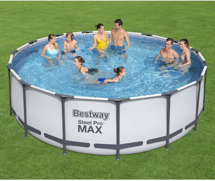 Bestway Steel Pro Max Opzetzwembad Inclusief Filterpomp En Accessoires 457x122 Cm Rond online kopen