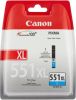 Canon inktcartridge CLI-551C-XL cyaan op blister, 695 pagina's OEM: 6444B004 online kopen