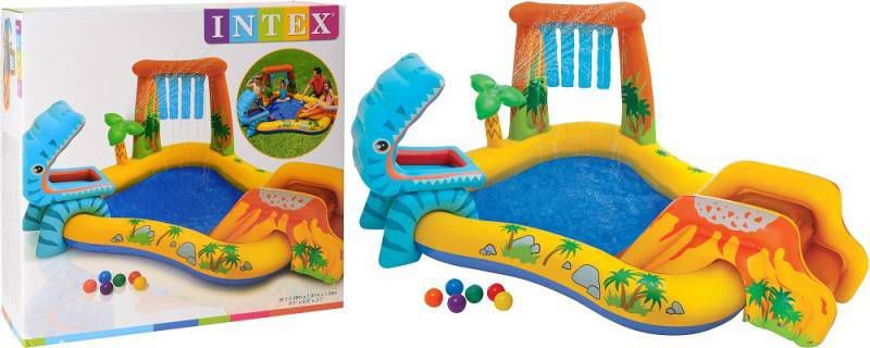 Intex Dino Speelcentrum Opblaaszwembad 249 X 191 X 109 Cm online kopen