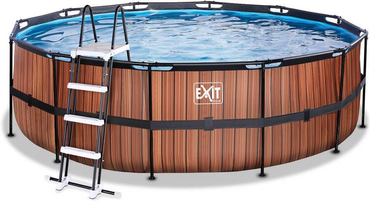 EXIT TOYS EXIT Wood Pool &#xF8, 450x122cm met Filterpomp, bruin online kopen